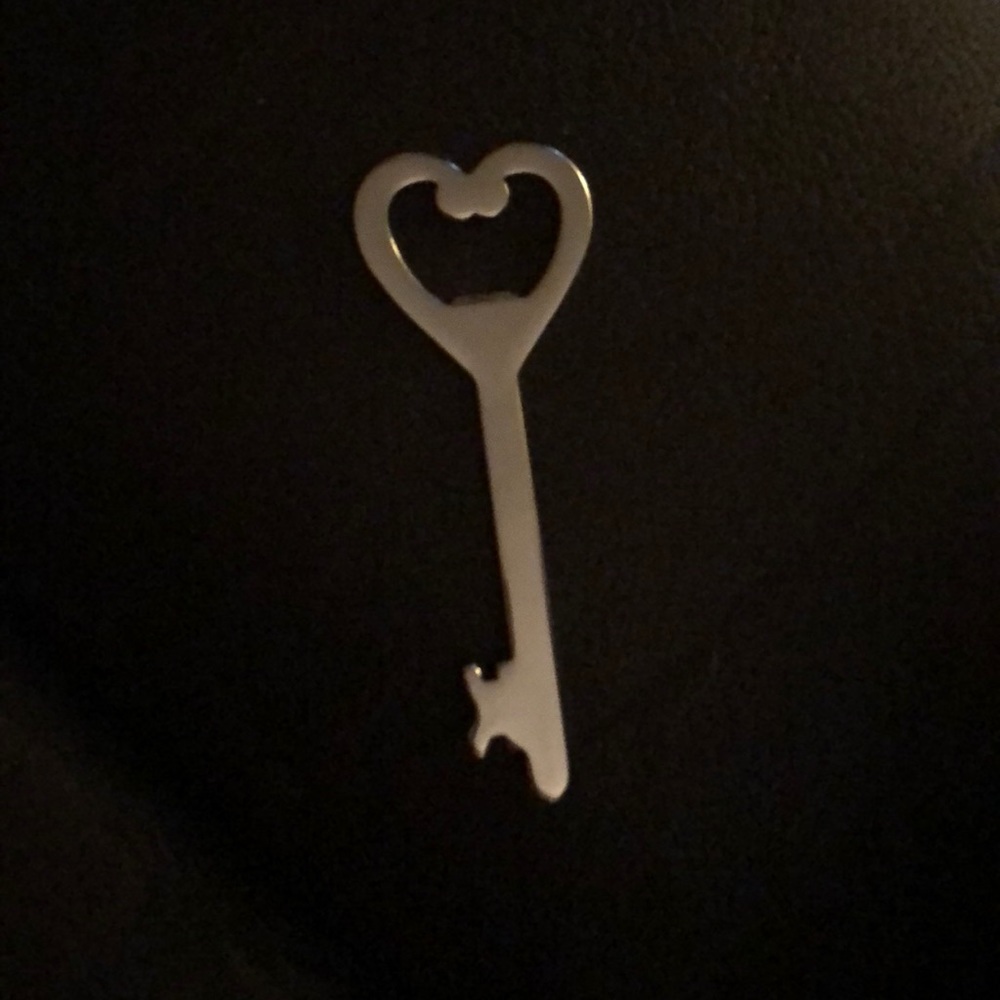 Heart key shape bottle opener